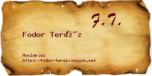 Fodor Teréz névjegykártya