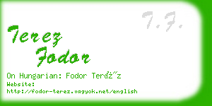 terez fodor business card